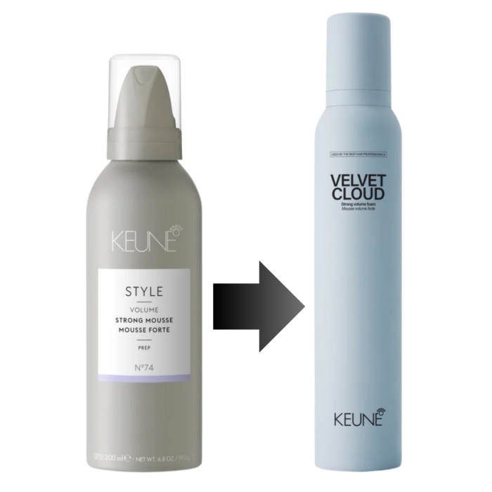 Spuma pentru fixare puternica si volum Keune Style Velvet Cloud, 200 ml [2]