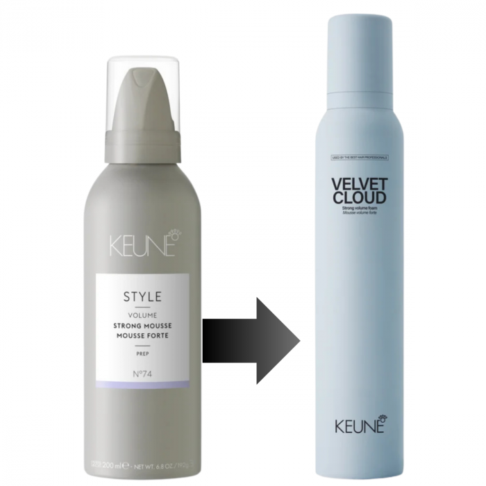 Spuma pentru fixare puternica si volum Keune Style Velvet Cloud, 75 ml [2]