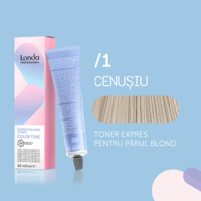 Toner pentru par blond Londa Professional Color Tune Express Blonde  /1, Cenusiu, 60 ml [2]