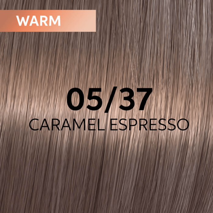 Vopsea de par semi-permanenta Wella Professionals Shinefinity Zero Lift Glaze 05/37, Warm Caramel Espresso, 60 ml [2]