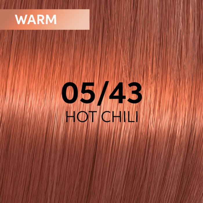 Vopsea de par semi-permanenta Wella Professionals Shinefinity Zero Lift Glaze 05/43, Warm Hot Chili, 60 ml [2]