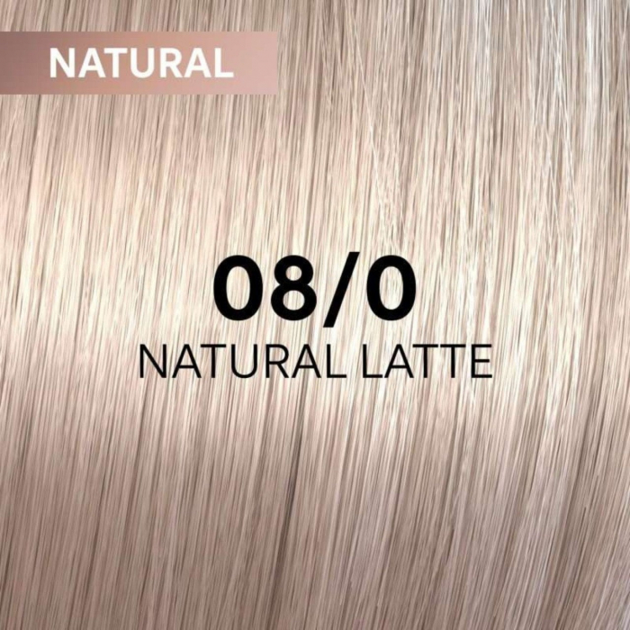 Vopsea de par semi-permanenta Wella Professionals Shinefinity Zero Lift Glaze 08/0, Natural Latte, 60 ml [2]
