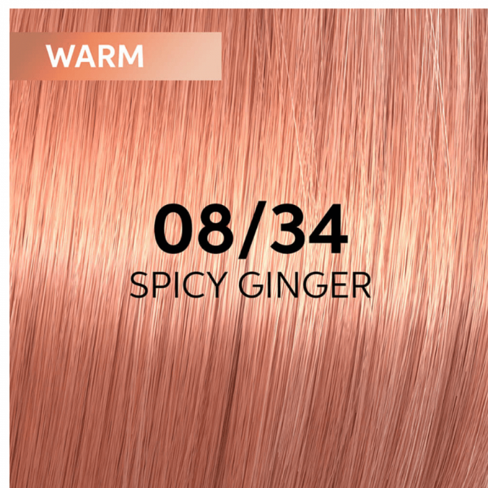 Vopsea de par semi-permanenta Wella Professionals Shinefinity Zero Lift Glaze 08/34, Warm Spicy Ginger, 60 ml [2]