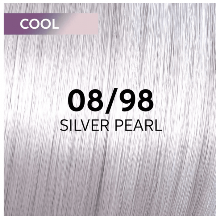 Vopsea de par semi-permanenta Wella Professionals Shinefinity Zero Lift Glaze 08/98, Cool Silver Pearl, 60 ml [2]