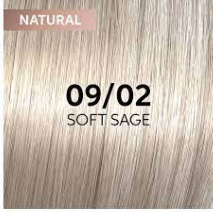 Vopsea de par semi-permanenta Wella Professionals Shinefinity Zero Lift Glaze 09/02, Natural Soft Sage, 60 ml [2]