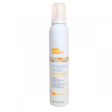 BALSAMURI - Balsam spuma leave-in pentru toate tipurile de par Milk Shake Whipped Cream Leave-In, 200 ml