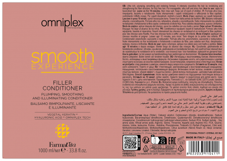 Balsam tratament de netezire cu Keratina Omniplex Smooth Experience Filler Conditioner, 1000 ml [1]
