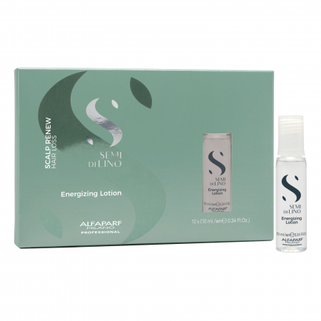 FIOLE TRATAMENT - Fiole tratament anti-caderea parului Alfaparf Semi di Lino Scalp Renew Energizing, 12x10 ml
