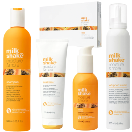 Kit complet pentru hidratarea si revitalizarea parului uscat Milk Shake Moisture & More [0]