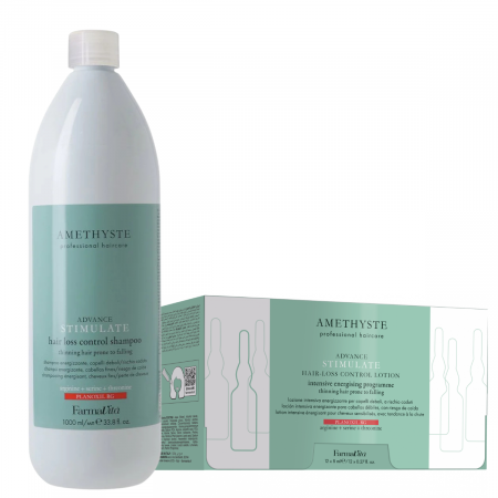 Kit Farmavita Amethyste Advance Stimulate Anti-cadere Ingrijire completa pentru fortifierea si revitalizarea parului slabit - Salon size [0]