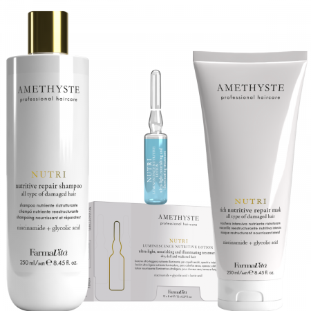 Kit Farmavita Amethyste Nutri Ingrijire completa pentru parul degradat: nutritie, reparare si stralucire naturala [0]