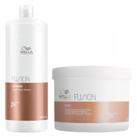 Kit ingrijire completa pentru par degradat Wella Professionals Care Fusion, Salon Size [0]