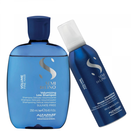 Kit ingrijire completa pentru par fara volum Alfaparf Semi di Lino Volumizing [0]