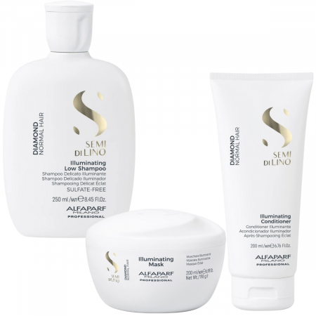 Kit ingrijire completa pentru stralucire Alfaparf Semi di Lino Diamond Illuminating [0]