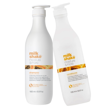 Kit pentru hidratare profunda a parului uscat Milk Shake Moisture & More - Salon size [0]
