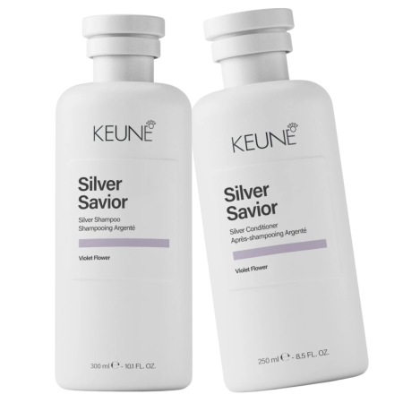 Kit pentru par blond – neutralizarea tonurilor calde Keune Care Silver Savior [0]