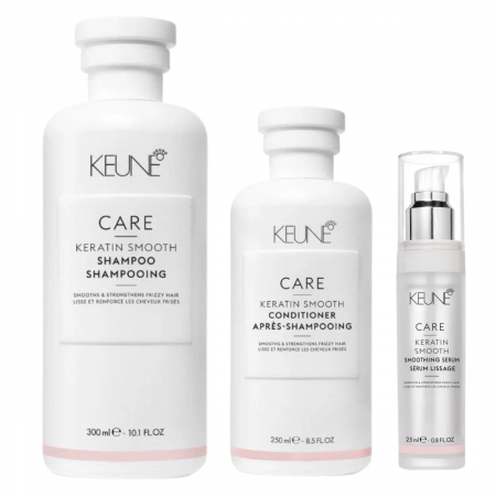 Kit pentru par degradat in urma tratamentelor chimice Keune Care Keratin Smooth [0]