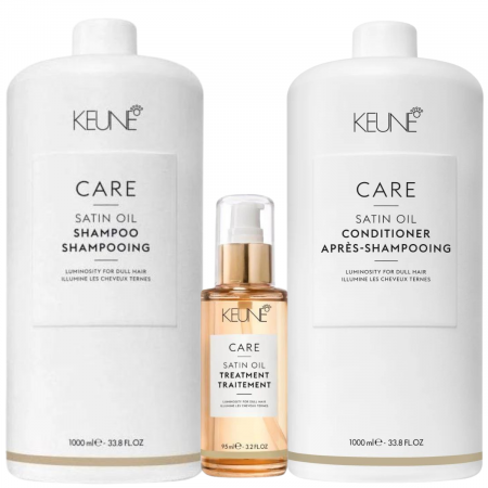 Kit pentru par degradat Keune Care Satin Oil, Salon Size [0]