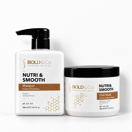 MASTI - Kit tratament nutritiv si hidratant pentru par uscat si rebel BOLD&Co NUTRI&SMOOTH