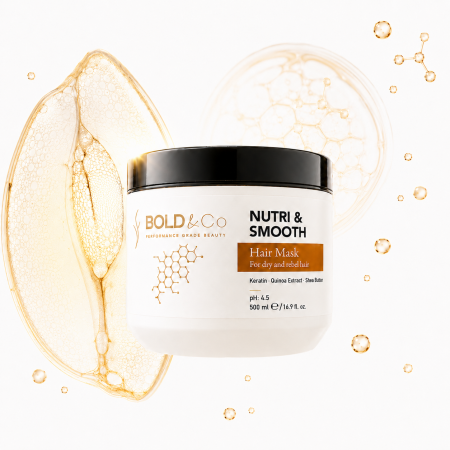 Masca hidratanta pentru par uscat si rebel BOLD&Co NUTRI&SMOOTH Hair Mask, 500 ml [4]