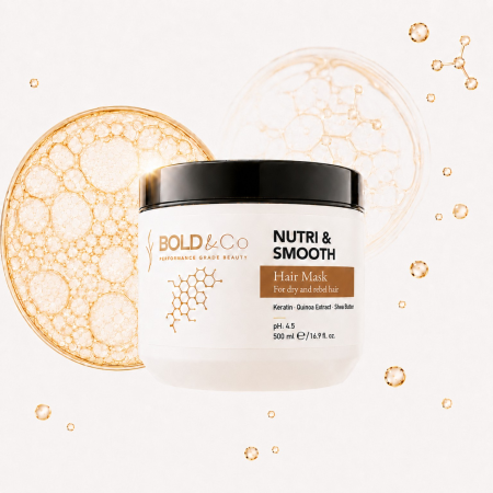 MASTI - Masca hidratanta pentru par uscat si rebel BOLD&Co NUTRI&SMOOTH Hair Mask, 500 ml