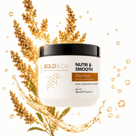 Masca hidratanta pentru par uscat si rebel BOLD&Co NUTRI&SMOOTH Hair Mask, 500 ml [1]