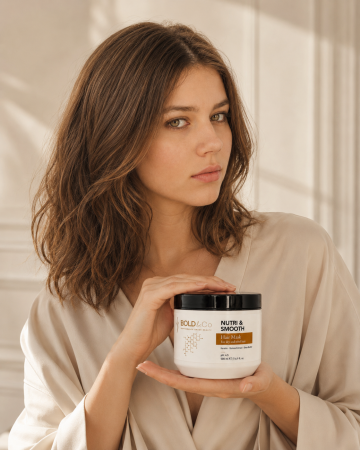 Masca hidratanta pentru par uscat si rebel BOLD&Co NUTRI&SMOOTH Hair Mask, 500 ml [7]