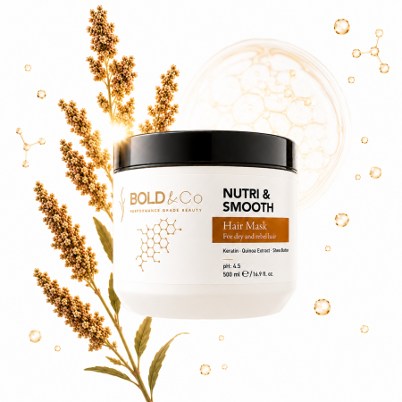 Masca hidratanta pentru par uscat si rebel BOLD&Co NUTRI&SMOOTH Hair Mask, 500 ml [6]