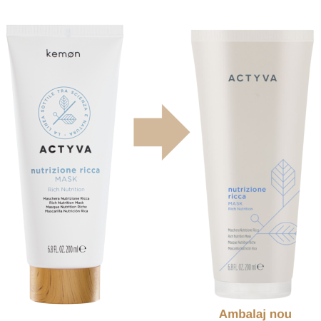Masca intens nutritiva pentru par foarte degradat, Kemon Actyva Nutrizione Ricca, 200 ml [1]