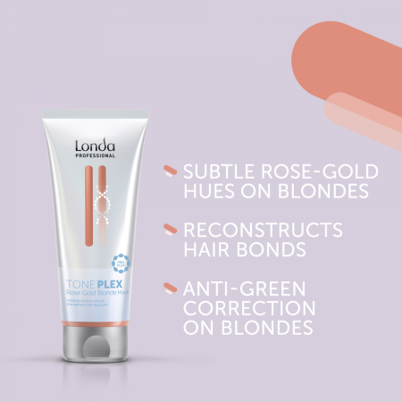 Masca nuantatoare cu pigmenti intensi, Londa Professional TonePlex Rose Gold Blonde, 200 ml [1]