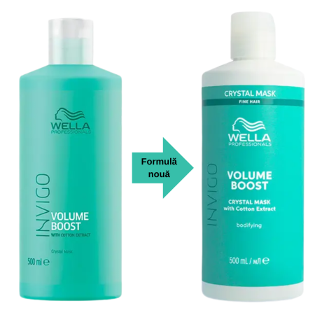 Masca pentru par subtire, lipsit de volum Wella Professionals Invigo Volume Boost Crystal, 500 ml [1]
