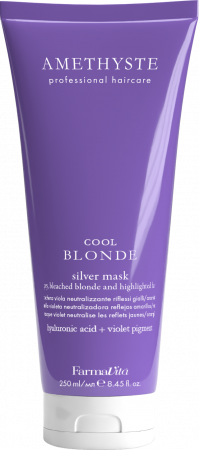 MASTI - Masca profesionala pentru par blond cu acid hyaluronic si pigment violet, Farmavita Amethyste Cool Blonde, 250 ml