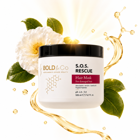 MASTI - Masca reparatoare pentru par degradat BOLD&Co SOS RESCUE Hair Mask, 500 ml