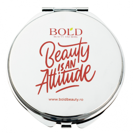 Kit personalizat Bold Beauty, "Beauty is an Attitude", Oglinda dubla si Sacosa cu manere lungi [0]