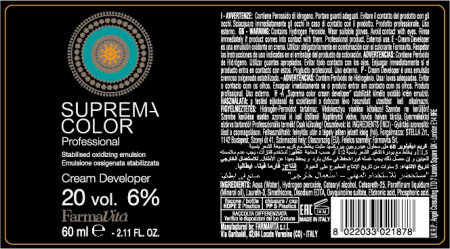 Oxidant crema Farmavita  Suprema Color Cream Developer 20 Vol, 60 ml [1]