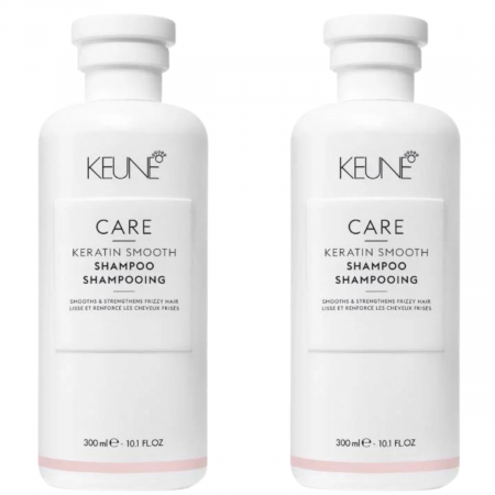 SAMPOANE - Pachet DUO Sampon cu cheratina pentru disciplinare si fortifiere profunda Keune Care Keratin Smooth, 300 ml
