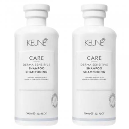Pachet DUO Sampon fara sulfati pentru scalp sensibil sau alergic Keune Care Derma Sensitive, 300 ml