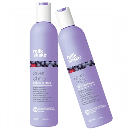 PACHETE CADOU SI SETURI - Pachet DUO Sampon pentru par gri, blond sau alb Milk Shake Silver Shine Light, 300 ml