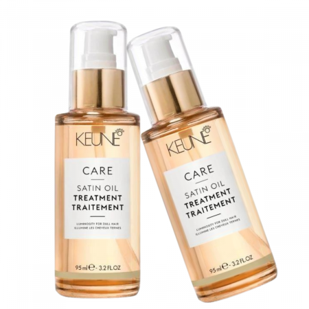 Pachet DUO Ulei tratament pentru par degradat Keune Care Satin , 95 ml
