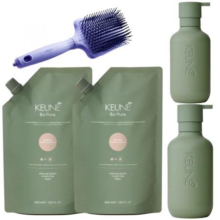Pachet special Keune So Pure Polish, Dispenser x 2 + Sampon + Balsam [0]