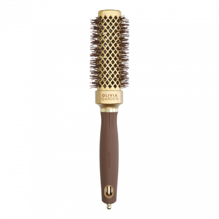 ACCESORII - Perie de păr pătrată Expert Blowout Straight Nanotermic ID2058 aurie 30 MM Olivia Garden