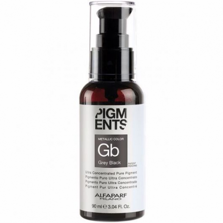 OXIDANTI DECOLORANTI SI PRODUSE TEHNICE - Pigment de par ultraconcentrat Alfaparf Pigments Gri Negru Metalic, 90 ml