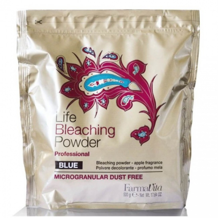 OXIDANTI DECOLORANTI SI PRODUSE TEHNICE - Pudra decoloranta albastra 6 tonuri Farmavita Life Bleaching Powder Blue, 500 g