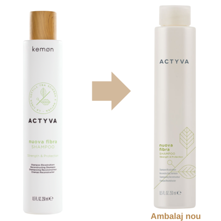 Sampon de restructurare pentru par deteriorat, Kemon Actyva Nuova Fibra, 250 ml [1]