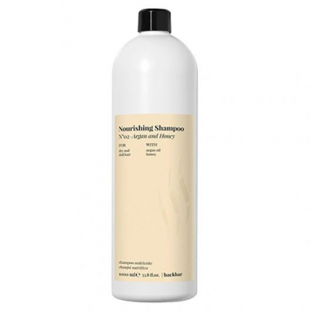 SAMPOANE - Sampon hranitor pentru par uscat cu argan si miere Farmavita Back Bar N°02, 1000 ml