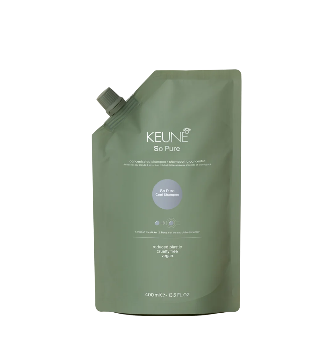SAMPOANE - Sampon neutralizator pentru par blond, Keune So Pure Cool, Rezerva, 400 ml