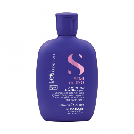 SAMPOANE - Sampon pentru neutralizarea tonurilor de galben Alfaparf Semi di Lino Blonde Anti-Yellow, 250 ml