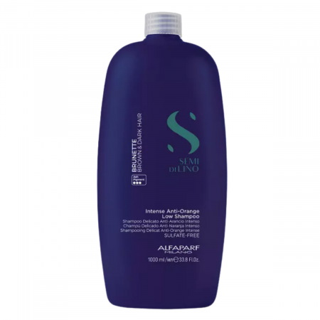 SAMPOANE - Sampon pentru neutralizarea tonurilor de portocaliu Alfaparf Semi di Lino Brunette Anti-Orange Low, 1000 ml
