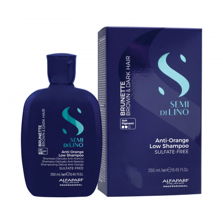 SAMPOANE - Sampon pentru neutralizarea tonurilor de portocaliu Alfaparf Semi di Lino Brunette Anti-Orange Low, 250 ml