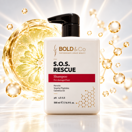 Sampon pentru par degradat BOLD&Co SOS RESCUE Shampoo, 500 ml [3]